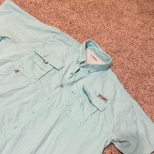 Columbia Men's PFG Light Blue Shirt